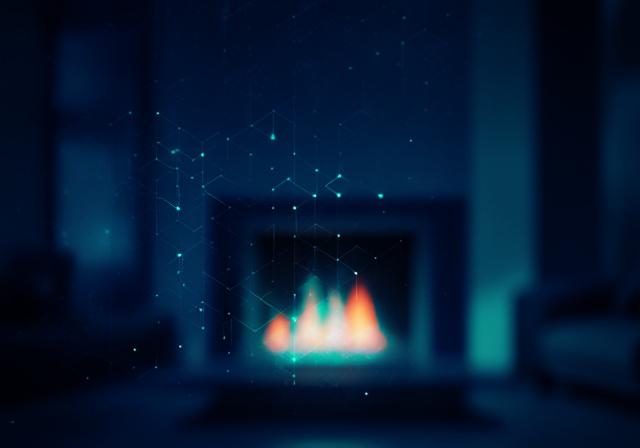 データの安全性とプライバシーを象徴する抽象的なデジタルイメージ